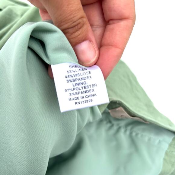 Camila Coelho Rousseau Set Linen Cargo Skirt Backless Shirt Y2K Small Sage Green - Picture 13 of 14